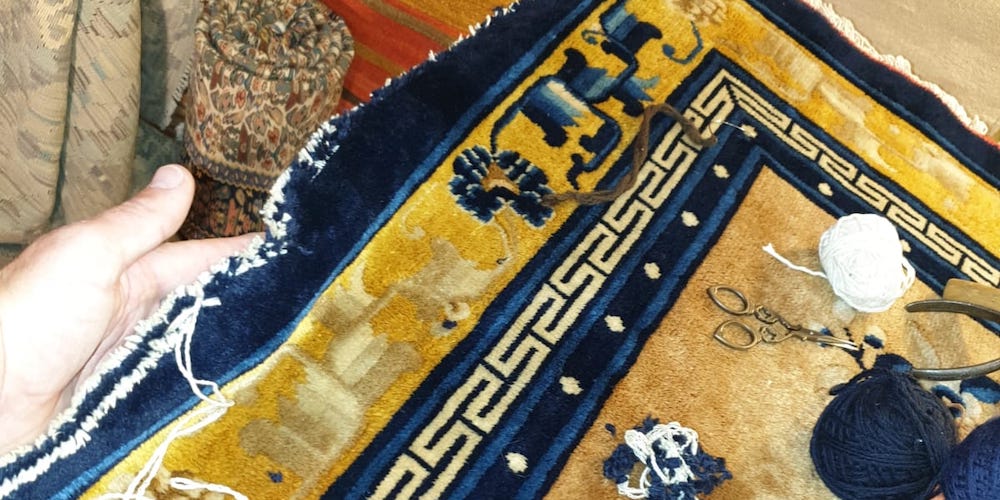 Laine restauration tapis